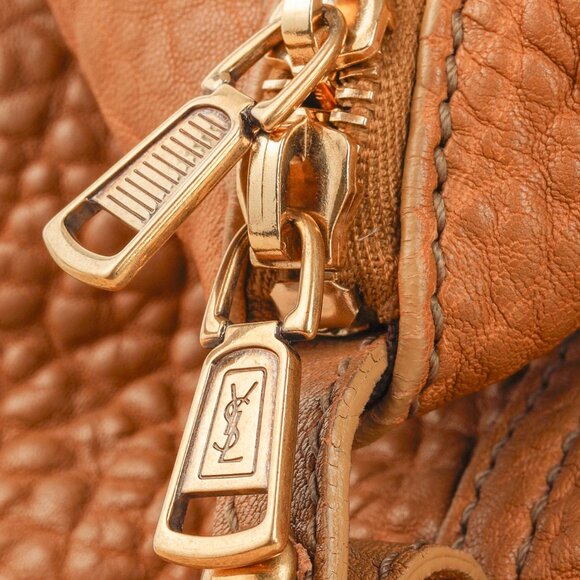 Yves Saint Laurent Easy Tan-Pebbled-Leather Handbag - Picture 11 of 14